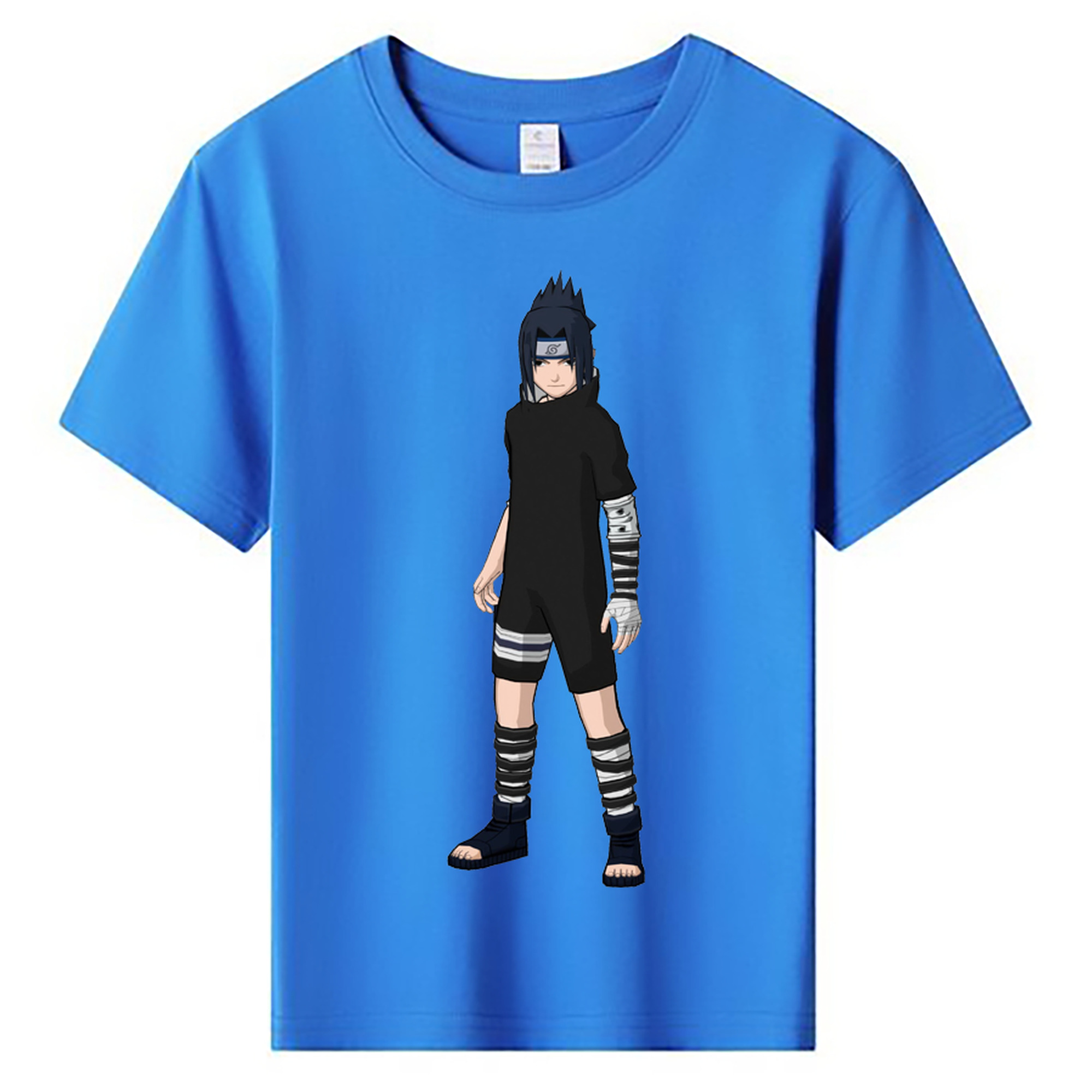 （画像用） NARUTO -ナルト- うちは サスケ Uchiha Sasuke 綿100％キッズTシャツ（フロントプリント）